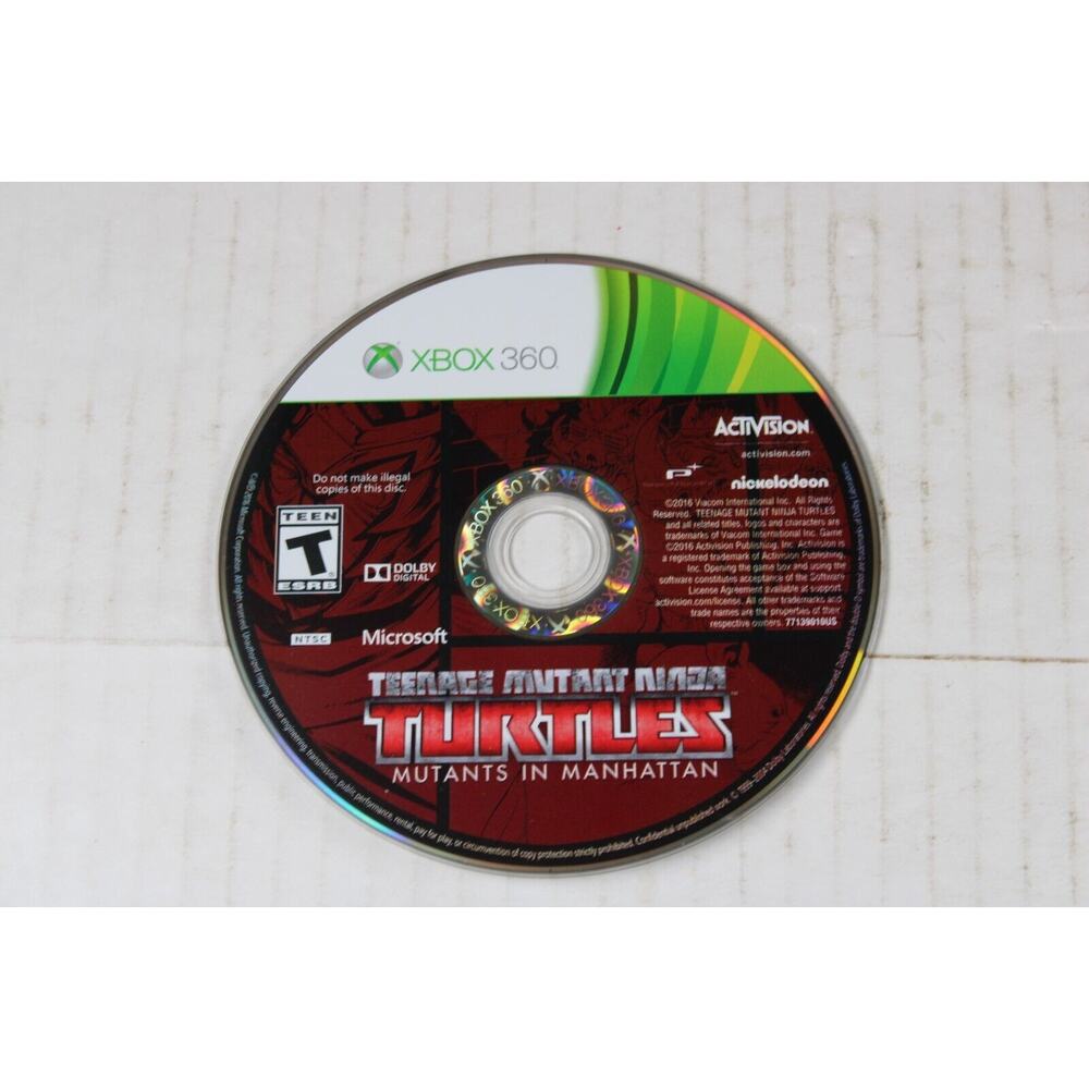 Teenage Mutant Ninja Turtles Mutants in Manhattan (Xbox 360, 2016) Disc Only
